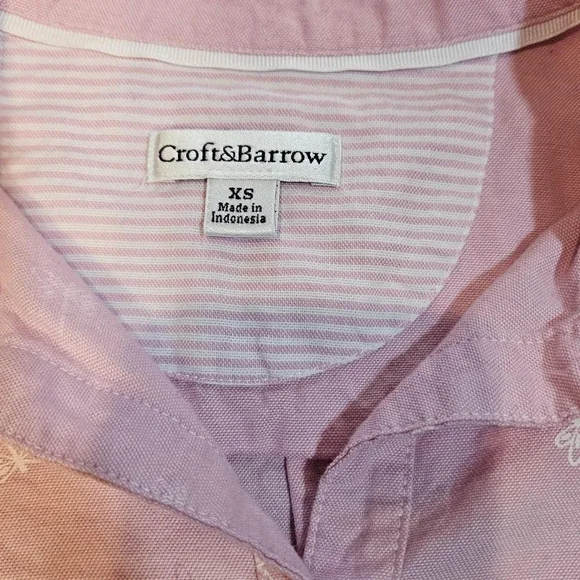 Croft & Barrow Pink Dragonfly Button-Down Shirt - Picture 7 of 9